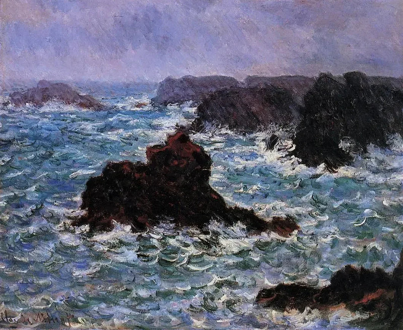 Belle-Île, sadeilmiö W1112 - Claude Monet