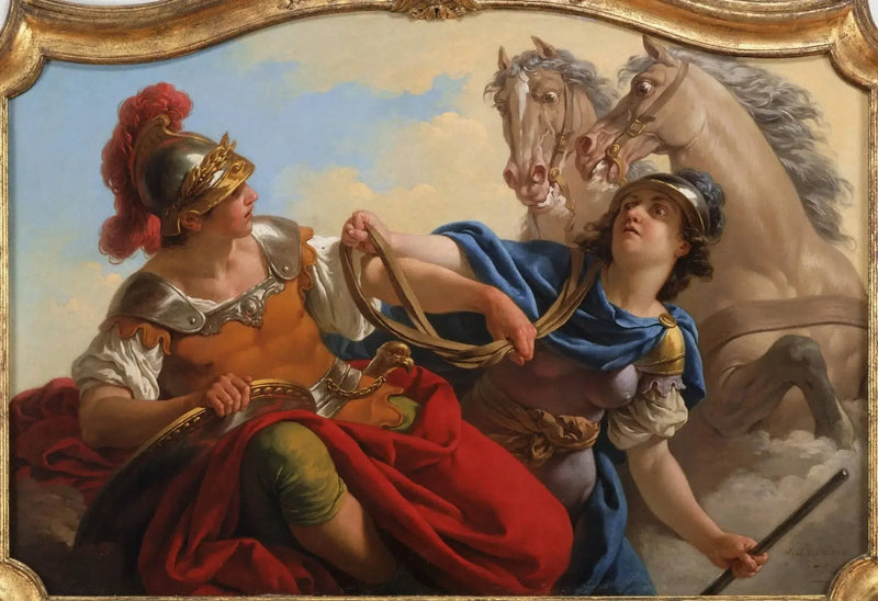 Bellone esittelee hevostensa ohjat Marsissa - Louis Jean François Lagrenée
