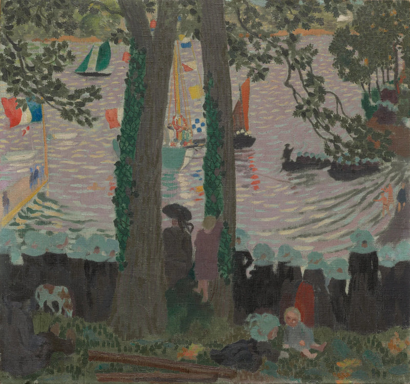 Yachten siunaus Belon-joen varrella - Maurice Denis