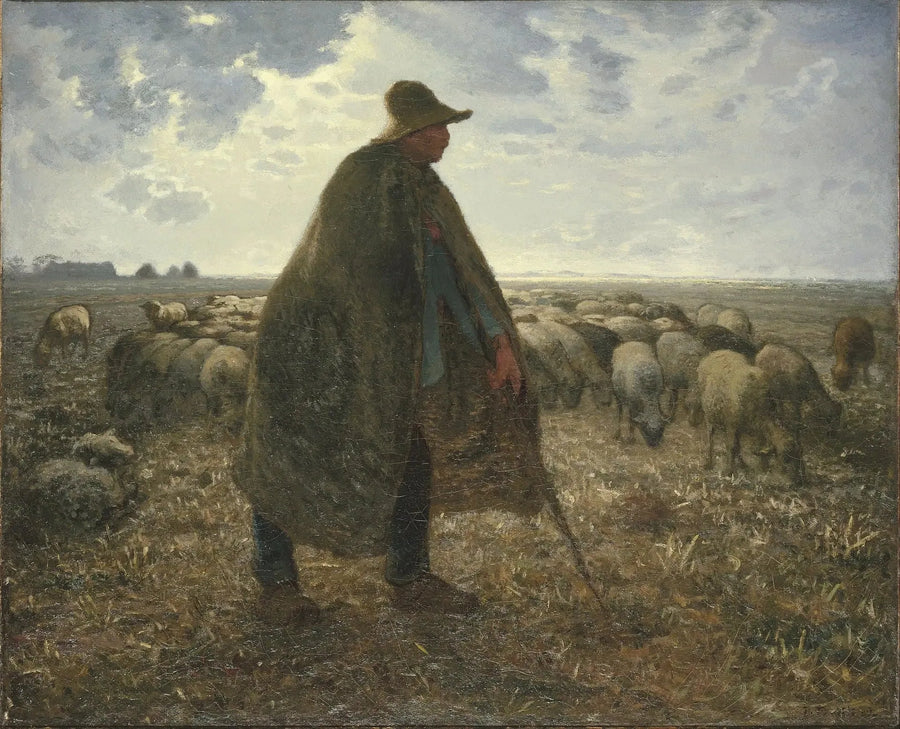 Bergeri vahtimassa laumaansa - Jean-François Millet