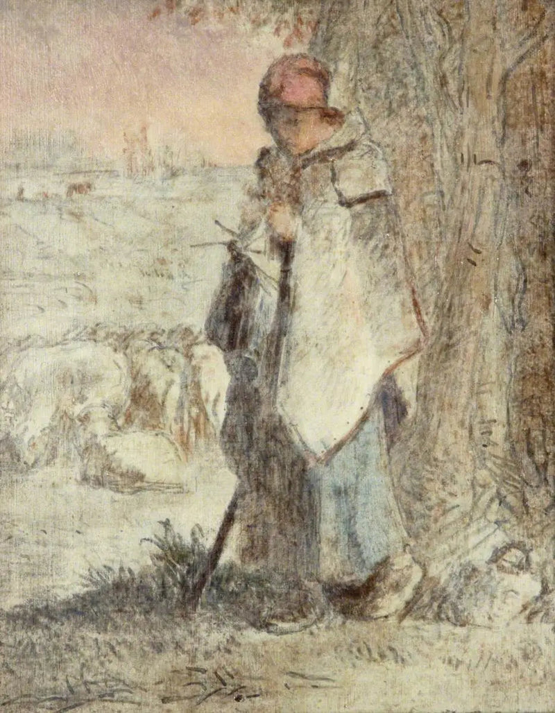 Bergère neulomassa - Jean-François Millet