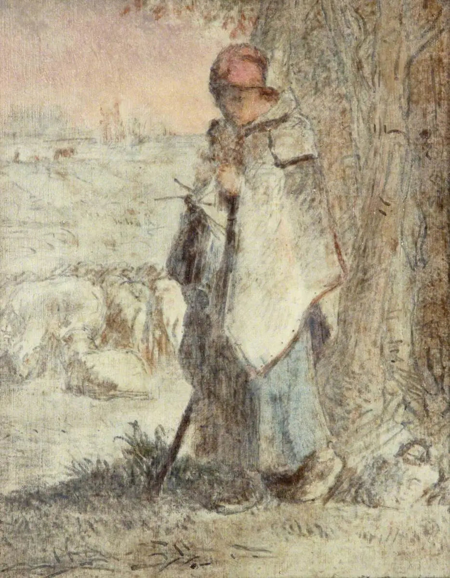 Bergère neulomassa - Jean-François Millet