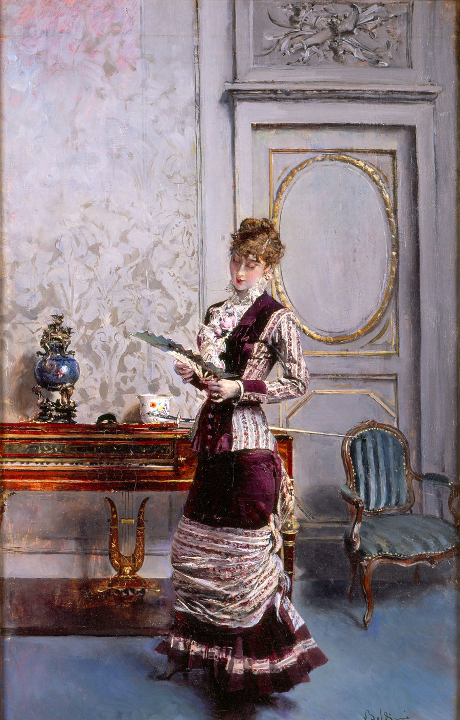 Berthe ihailee viuhkaa - Giovanni Boldini