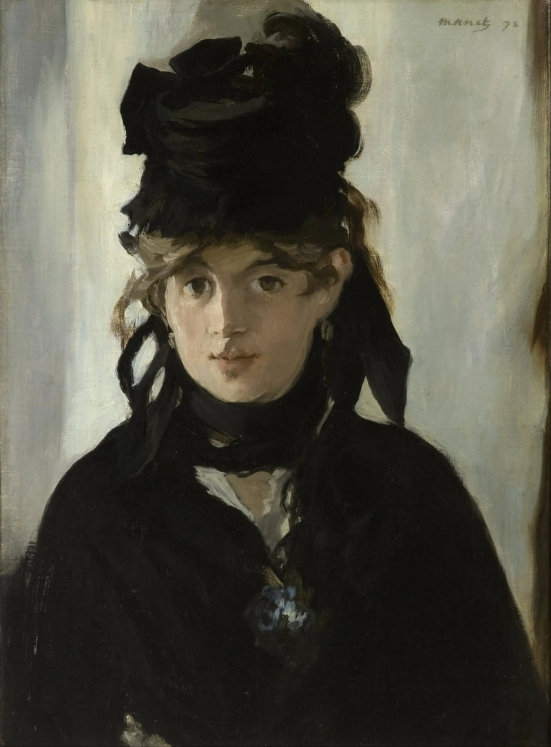 Berthe Morisot violetin kukkakimpun kanssa - Édouard Manet