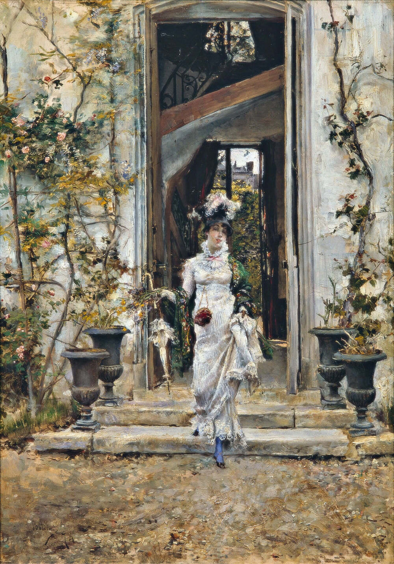 Berthe kävelyllä - Giovanni Boldini