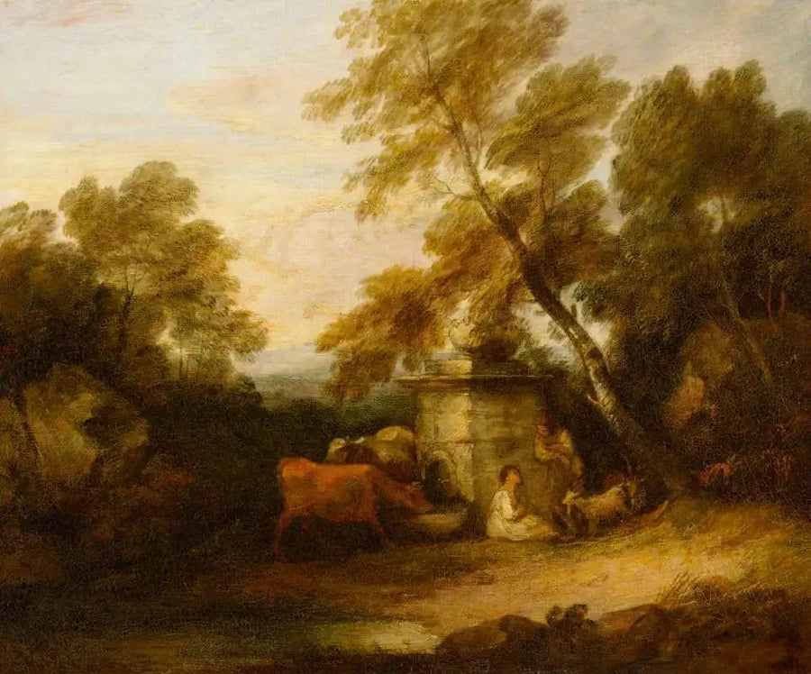 Karjaat yhdellä lähteellä - Thomas Gainsborough