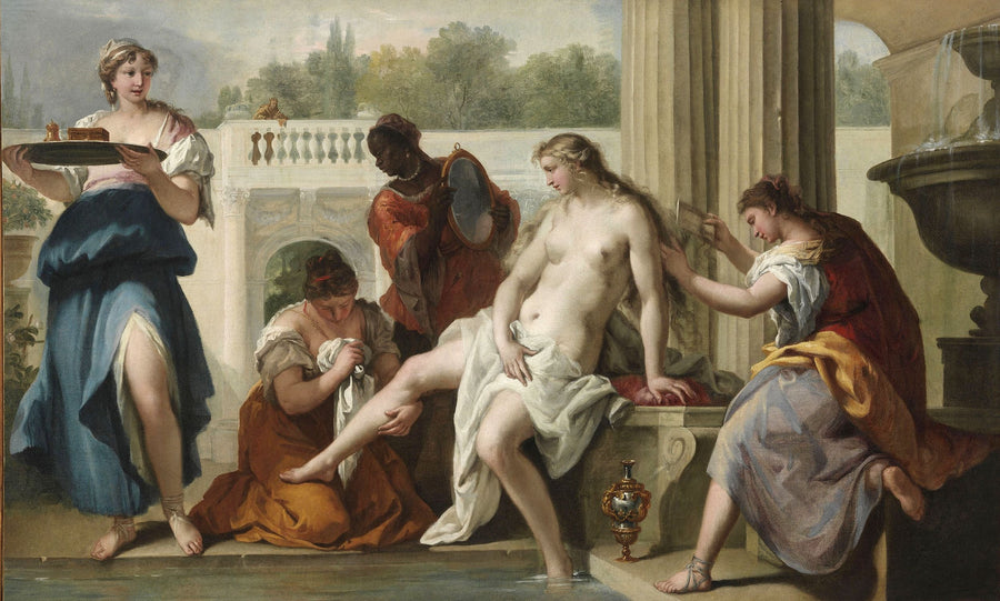 Bethsabée kylvyssä - Sebastiano Ricci
