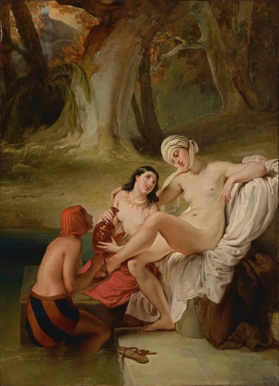 Bethsabée kylvyssä - Francesco Hayez