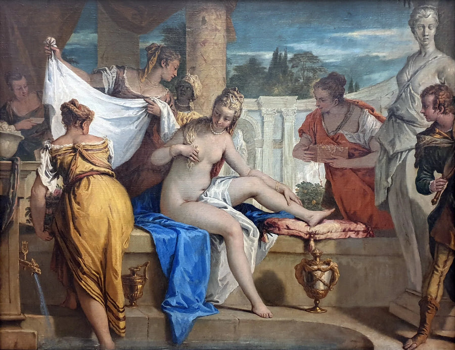 Bethsabée kylvyssä - Sebastiano Ricci
