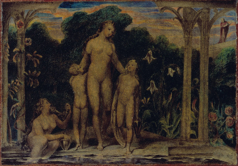 Bethsabée kylvyssä - William Blake