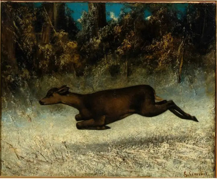 Juokseva biche - Gustave Courbet