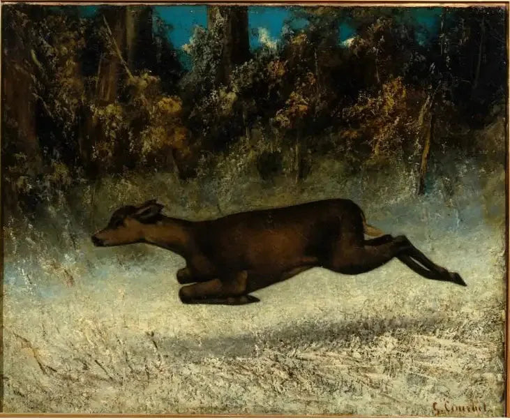 Juokseva biche - Gustave Courbet
