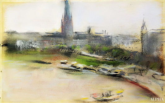 Binnenalster au Jungfernstieg, 1909 - Max Liebermann - Reproductions de tableaux et peintures haut de gamme