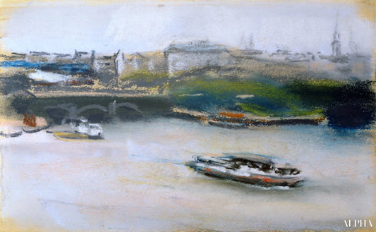 Binnenalster avec la Lombardsbrucke, Hambourg, 1910 - Max Liebermann - Reproductions de tableaux et peintures haut de gamme