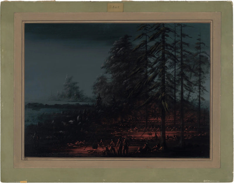 Sioux-sodan ryhmän leiri - George Catlin