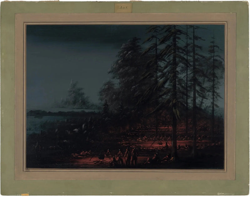 Sioux-sodan ryhmän leiri - George Catlin