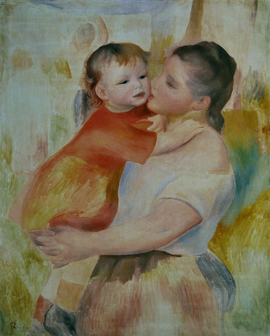 Pyykkäri ja hänen lapsensa - Pierre-Auguste Renoir