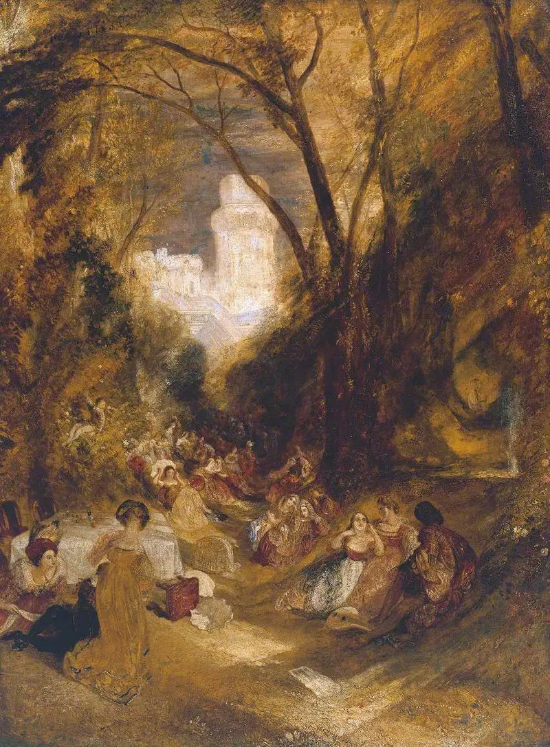 Boccaccio kertomassa lintuhäkin tarinaa - J. M. W. Turner