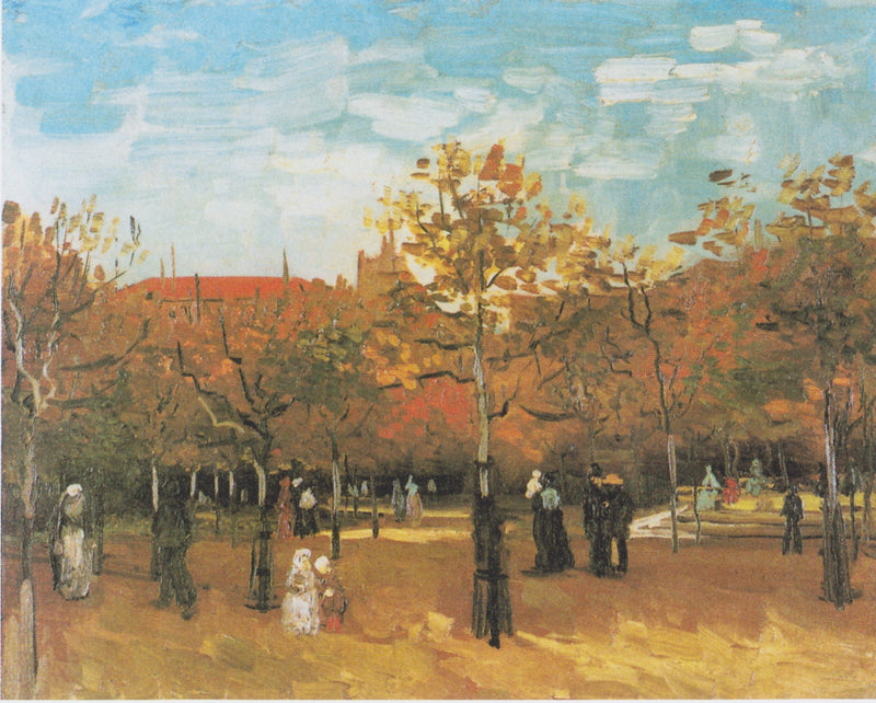Ihmisiä kävelemässä puistossa - Vincent van Gogh