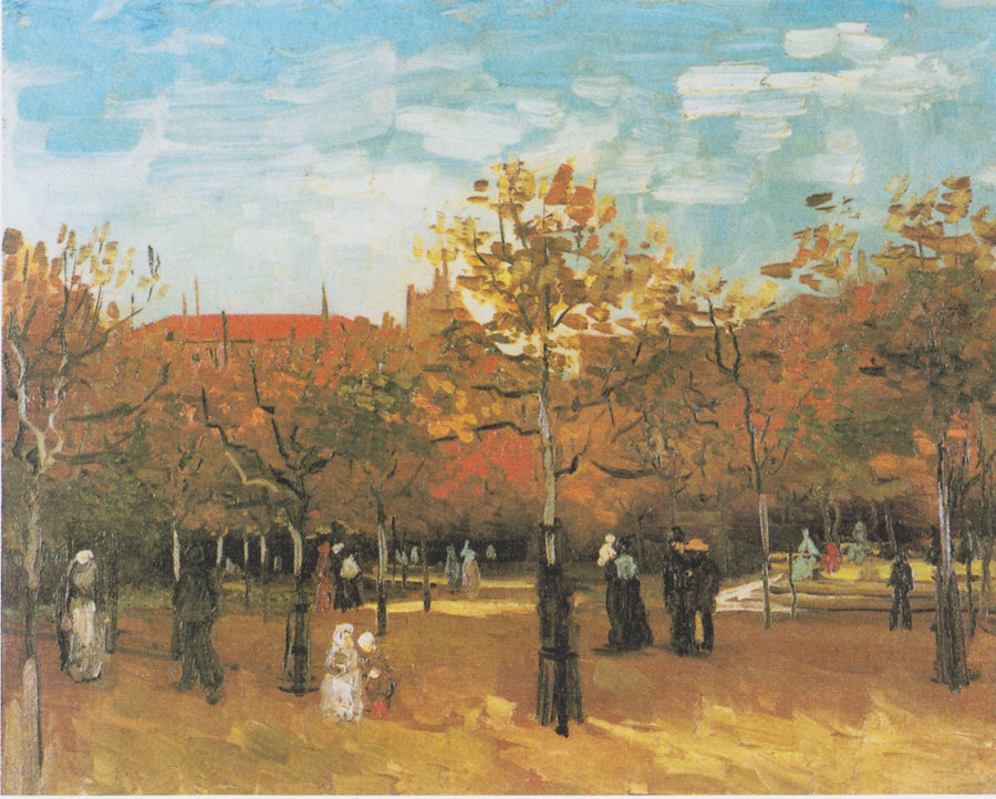 Ihmisiä kävelemässä puistossa - Vincent van Gogh