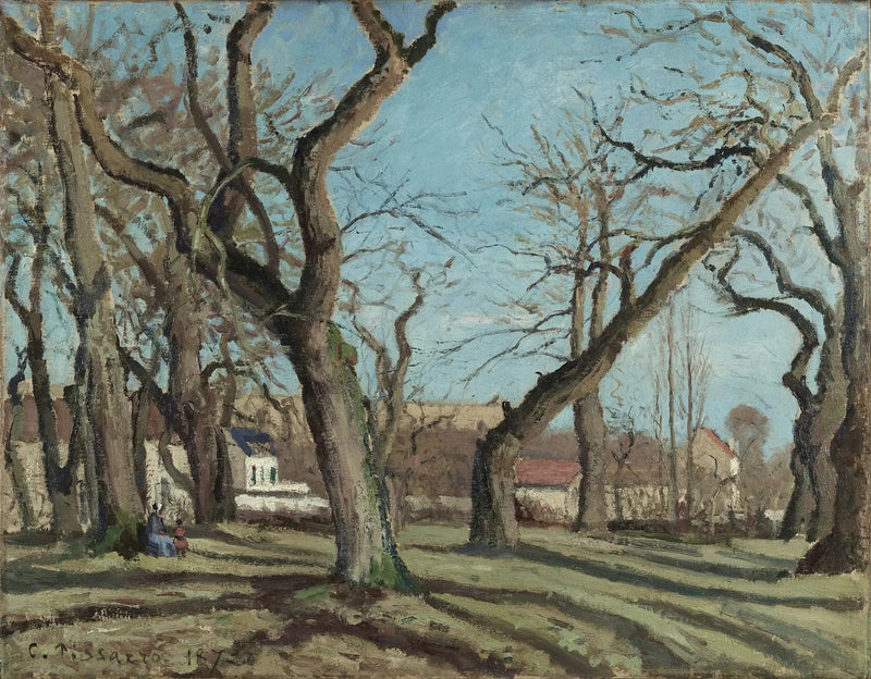 Kastanjapuut Louveciennesissä - Camille Pissarro