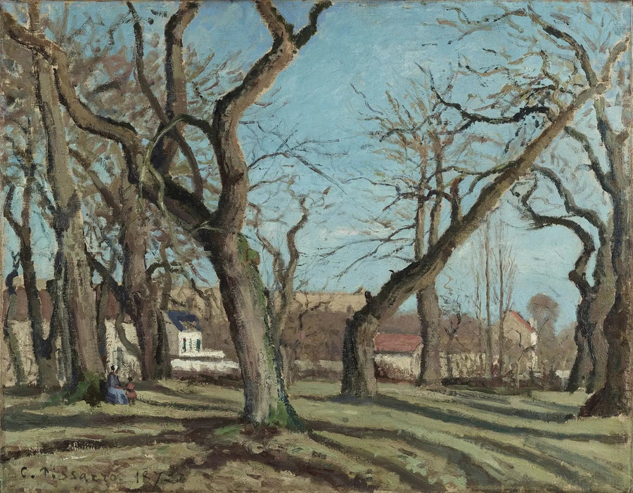 Kastanjapuut Louveciennesissä - Camille Pissarro
