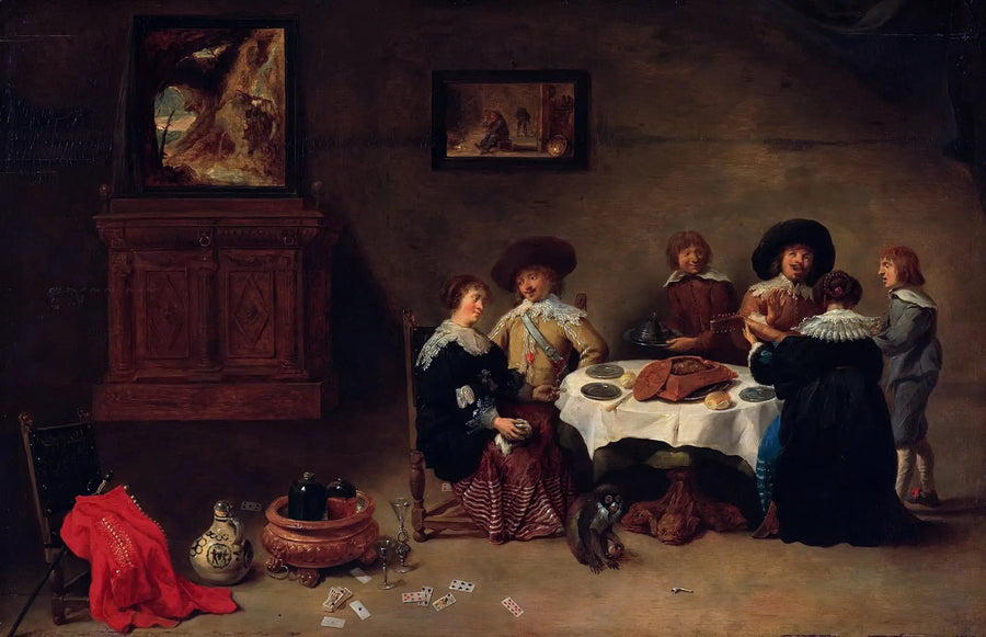 Hyvä seura pöydässä - David Teniers nuorempi