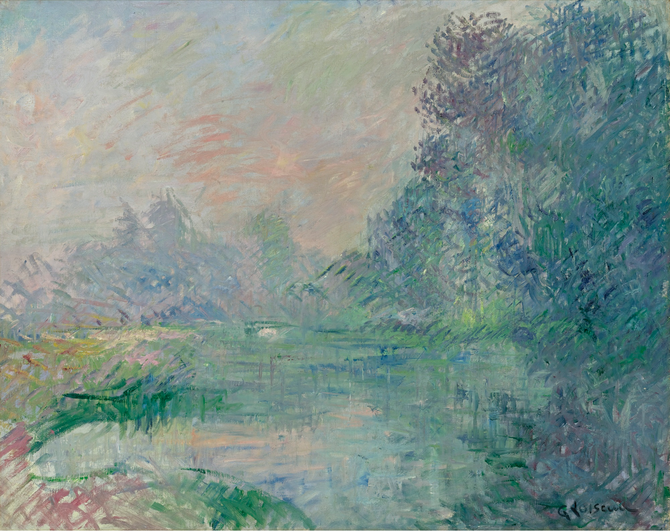BORD DE L'EURE, EFFET DU MATIN - Gustave Loiseau image 1 reproduction artisanale de tableau
