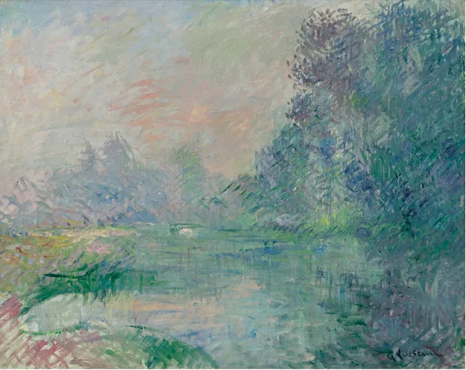 EURE-joen rannalla, aamuvalo - Gustave Loiseau