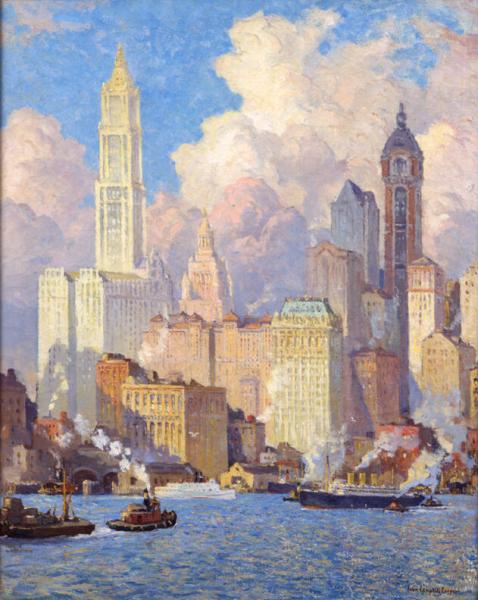 Hudsonjoki, New York - Colin Campbell Cooper