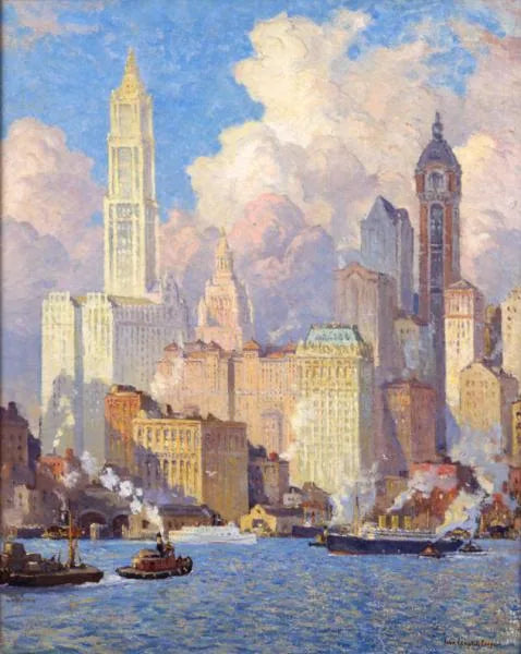 Hudsonjoki, New York - Colin Campbell Cooper