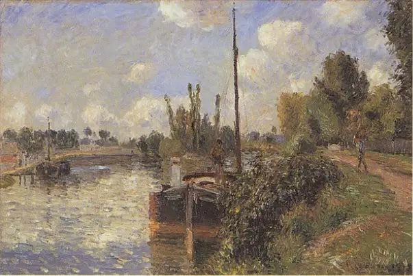 Oise-joen ranta, Pontoise - Camille Pissarro