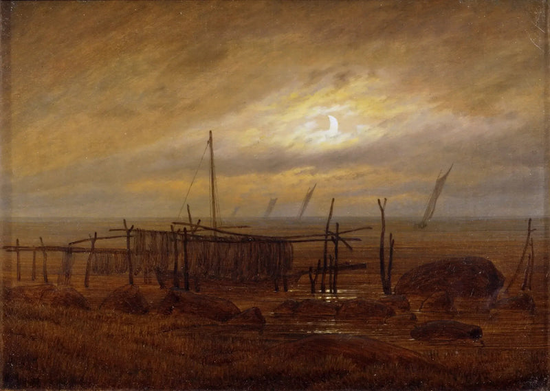 Meri kuutamossa - Caspar David Friedrich