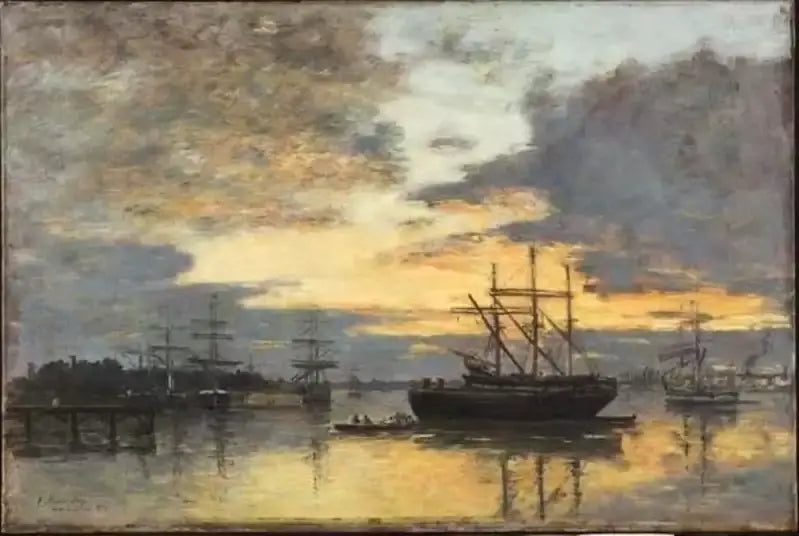 Bordeaux, satamassa - Eugène Boudin