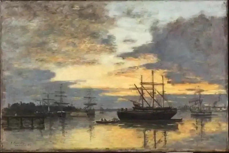 Bordeaux, satamassa - Eugène Boudin
