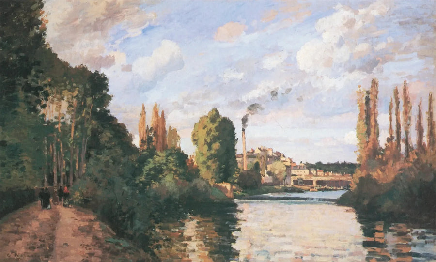 Veden äärellä Pontoisessa - Camille Pissarro