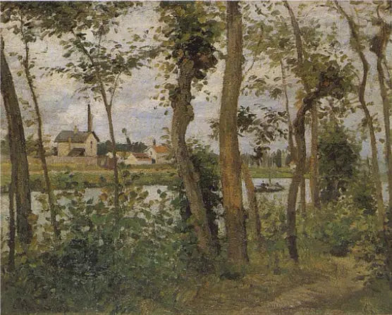 Oise-joen rannat Pontoisessa - Camille Pissarro
