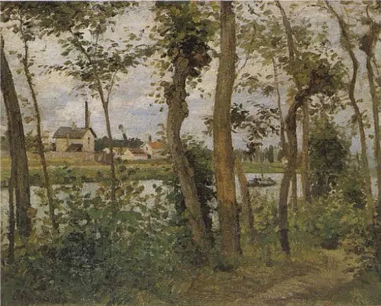 Oise-joen rannat Pontoisessa - Camille Pissarro