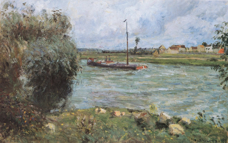 Oise-joen rannat Pontoisessa - Camille Pissarro