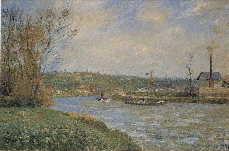 Oise-joen rannat lähellä Pontoise - Camille Pissarro