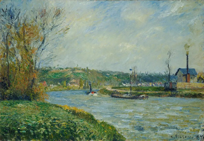 Oise-joen rannat lähellä Pontoise - Camille Pissarro