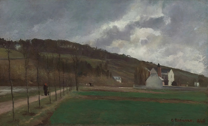 Marne-joen rannat talvella - Camille Pissarro