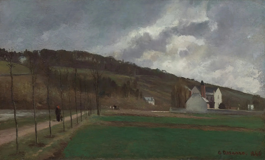 Marne-joen rannat talvella - Camille Pissarro