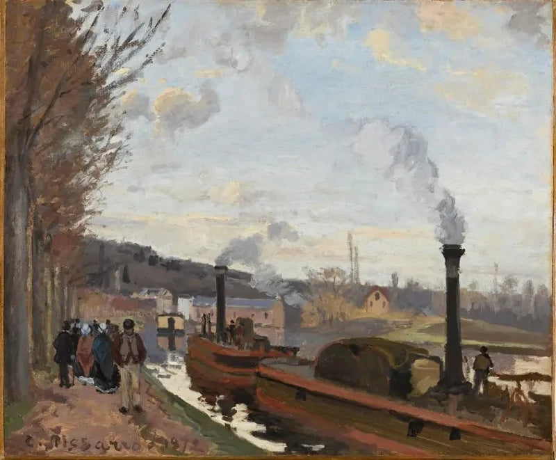 Seine-joen rannat Bougivalissa - Camille Pissarro