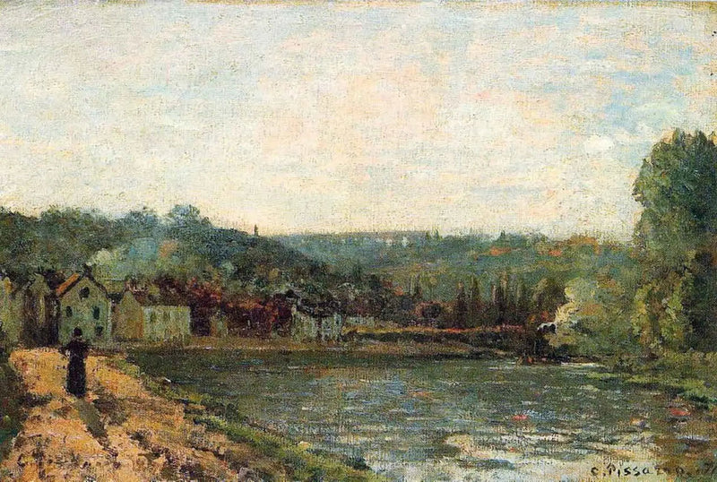 Seine-joen rannat Bougivalissa - Camille Pissarro
