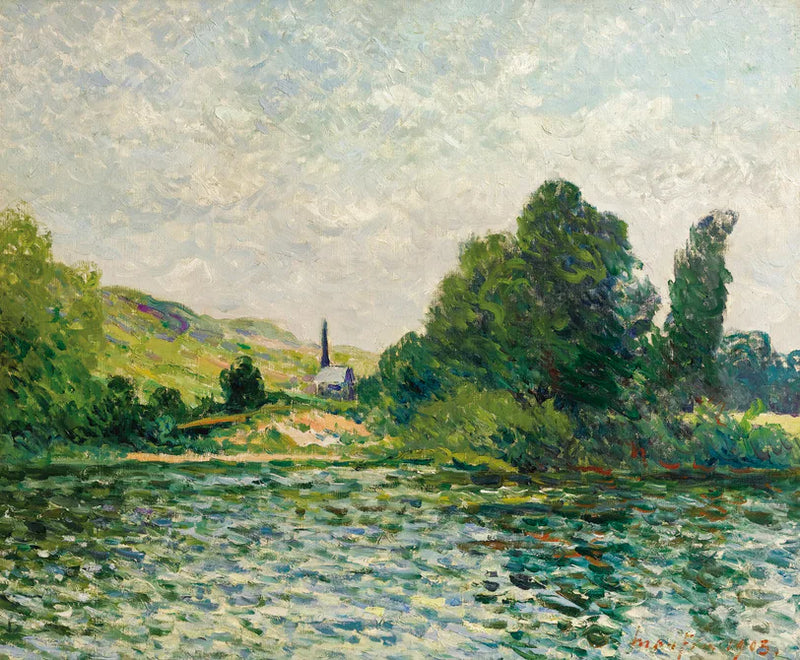 Seine-joen rannat, maisema Bouaflesissä, Eure - Maxime Maufra