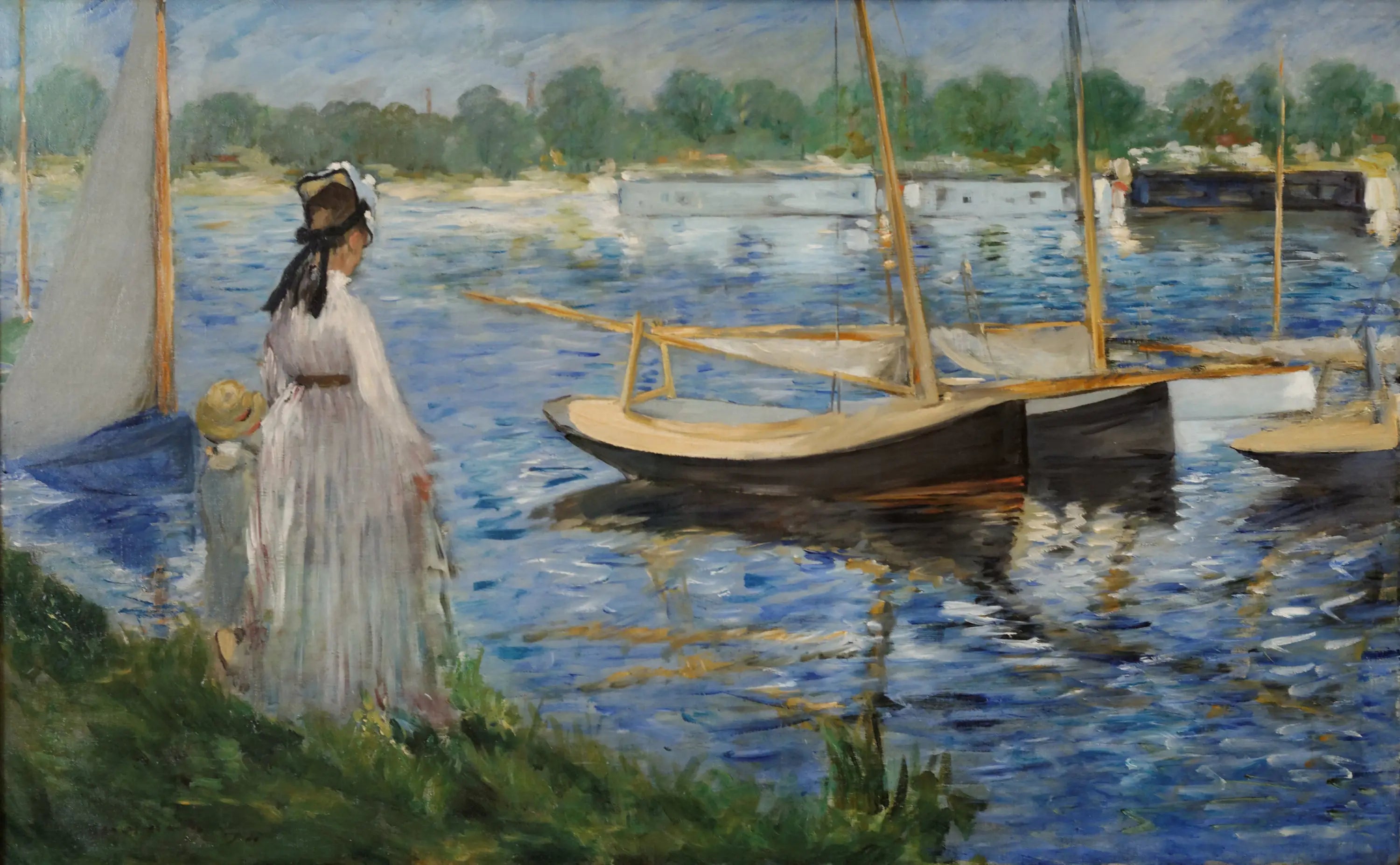 Bords de Seine à Argenteuil - Édouard Manet image 1 reproduction d’œuvre d’art à l’huile