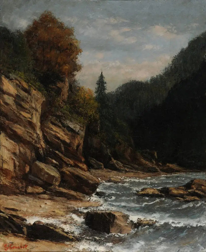 Lémanin järven rannat - Gustave Courbet