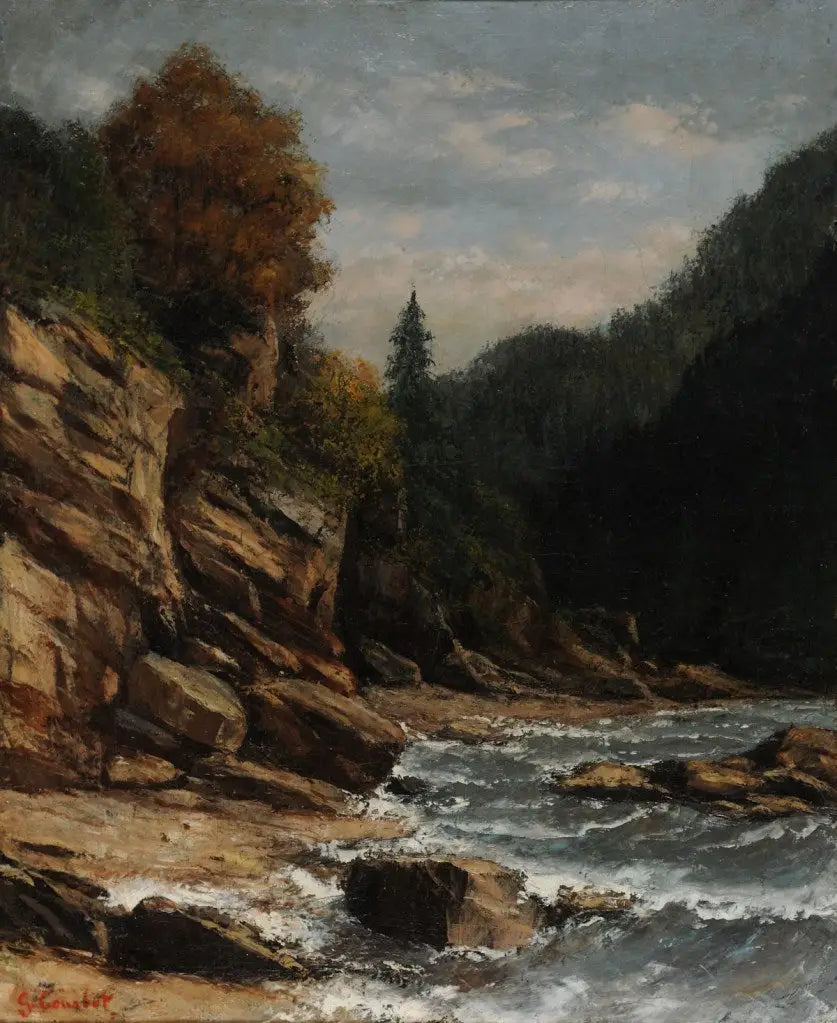 Lémanin järven rannat - Gustave Courbet