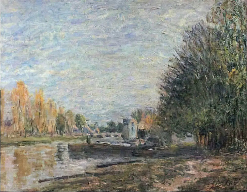 Loingin rannat auringonlaskun aikaan - Alfred Sisley
